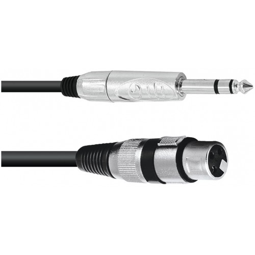 Kabel AXK-09 XLR samice - Jack 6,3 stereo, 0,9 m