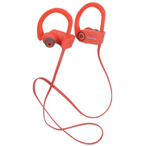 AV:link Sporty In-Ear Bluetooth sluchátka, voděodolná, červená