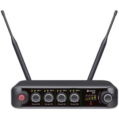 Chord XU4-H, 4-kanálový bezdrátový mikrofonní set,  823-832 / 863-865 MHz